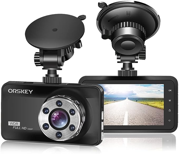 ORSKEY Dash Cam 1080P Full HD Car Camera DVR Dashboard Camera image