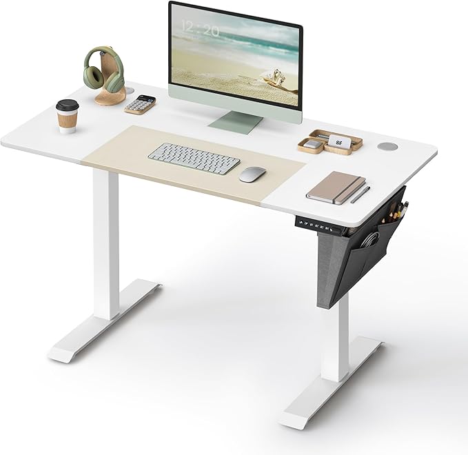 Image of SONGMICS Electric Standing Desk, Height Adjustable Desk, 60 x 120 x (72-120) cm