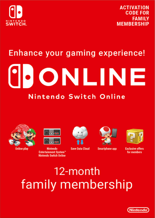 Nintendo Switch Online 12 Month Family Membership